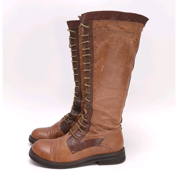 OTBT Shoes - OTBT‎ Astoria Riding Boots Womens 11 M Brown Leather High Tall Equestrian